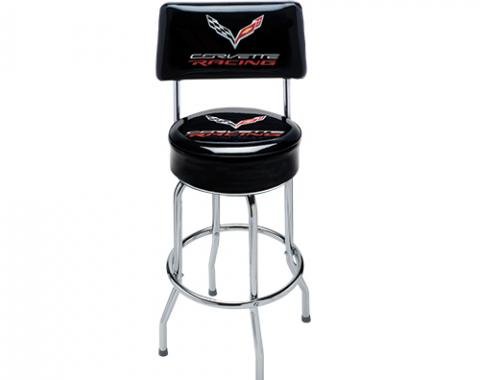 Corvette Racing Pub Stool w/Back