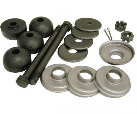 Corvette Rear Leaf Spring Bolt Kit, Stock Length, With Urethane Cushions, 1963-1982