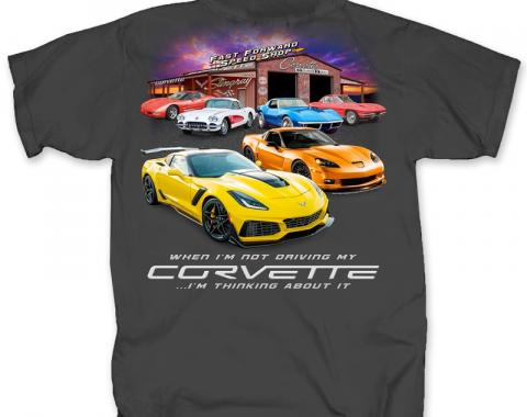 Corvette T-Shirt, Thinking About Corvette, Dark Heather