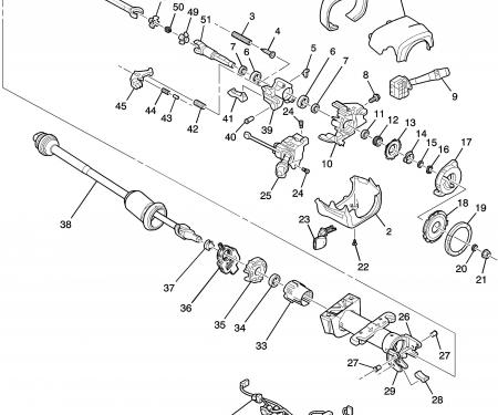 Corvette Steering Column Lock, 2005-2011