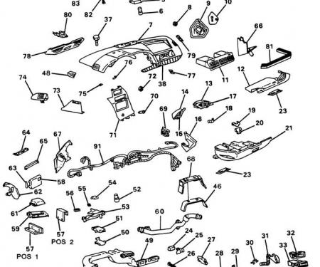 Corvette Glove Box Door Lock Retainer, 1990-1993