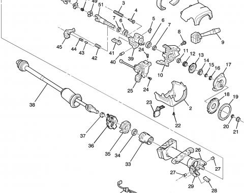 Corvette Steering Column Lock, 2005-2011