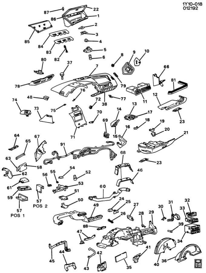 Corvette Glove Box Door Lock Retainer, 1990-1993