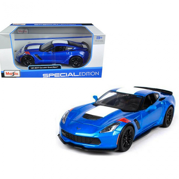 Maisto Special Edition 2017 C7 Corvette Grand Sport 1/24 Diecast | Blue