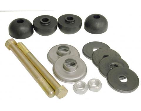 Corvette Rear Leaf Spring Bolt Kit, Stock Length, With Polyurethane Cushions, 1963-1982