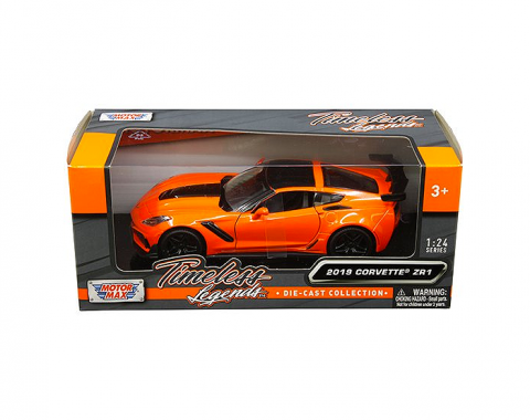 Motormax Timeless Legends 2019 C7 Corvette ZR1 1/24 Diecast | Orange