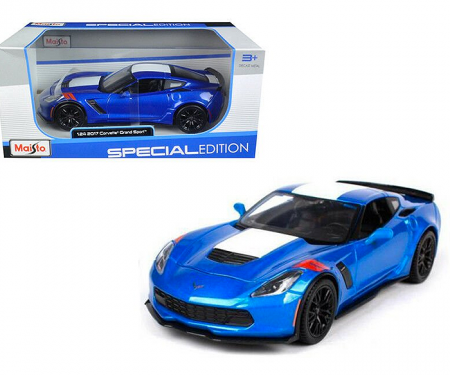 Maisto Special Edition 2017 C7 Corvette Grand Sport 1/24 Diecast | Blue