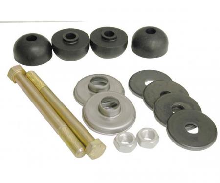 Corvette Rear Leaf Spring Bolt Kit, Stock Length, With Polyurethane Cushions, 1963-1982