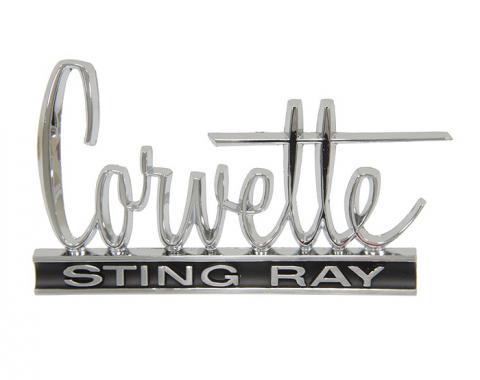 Corvette Emblem, Stingray, Hood and Rear Deck, 1966-1967