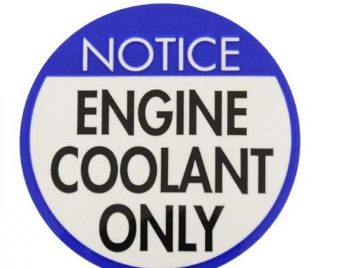 Corvette Decal, Coolant Warning, 1978-1981
