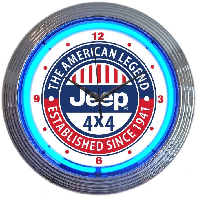 Neonetics Neon Clocks, Jeep the American Legend Neon Clock