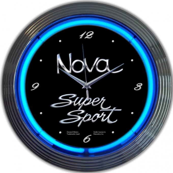 Neonetics Neon Clocks, Gm Chevy Nova Neon Clock