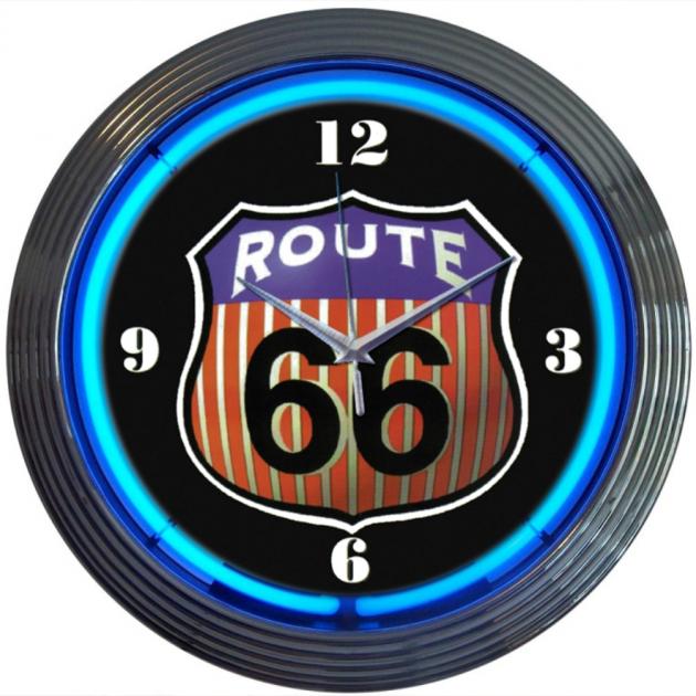 ROUTE 66 PAINTED DESERT TRADING POST 11" Neon Clocks & 2 1/2" Round Magnet Sets 