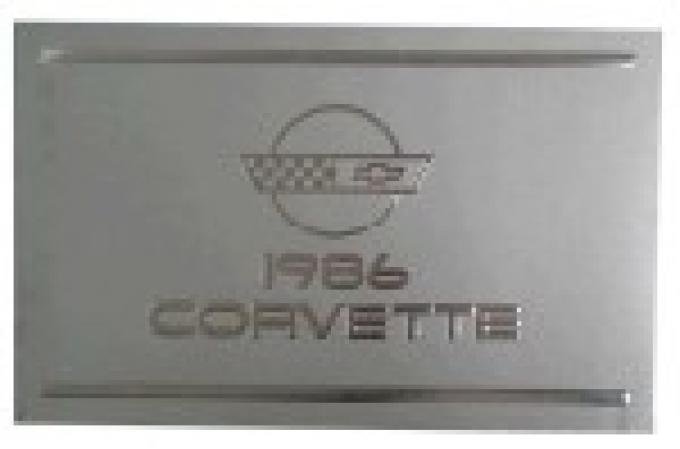 Corvette Owners Manual, 1986