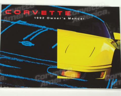 Corvette Owners Manual, 1992