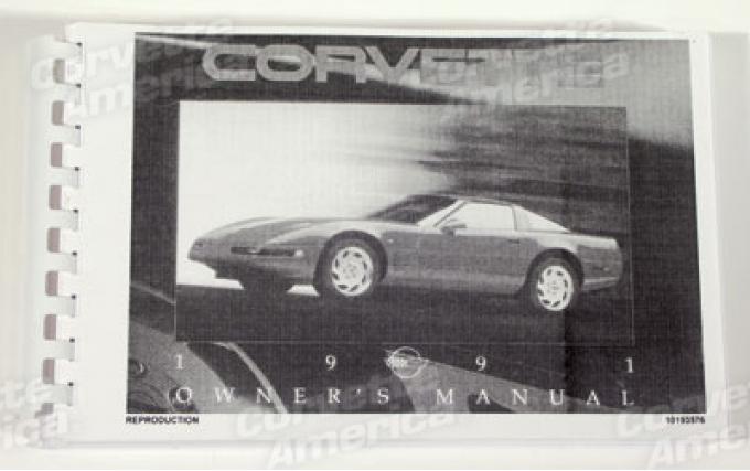 Corvette Owners Manual, 1991, NQP