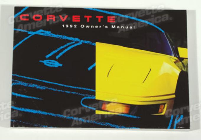 Corvette Owners Manual, 1992