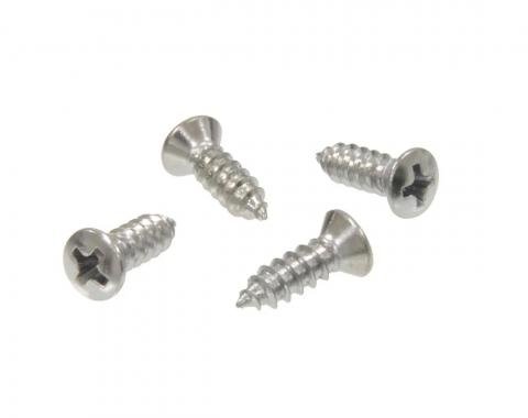 Corvette Seat Back Release Bezel Screws, 4 Piece, 1970-1978
