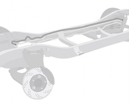 Right Stuff 1978-82 Chevrolet Corvette, Pre-Bent Stainless Steel Front To Rear Fuel Line VGL7808S