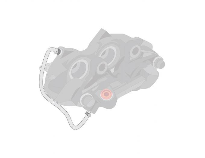 Right Stuff Bendix 4-Piston, Pre-Bent Stainless Steel Caliper Brake Line JFB6804S