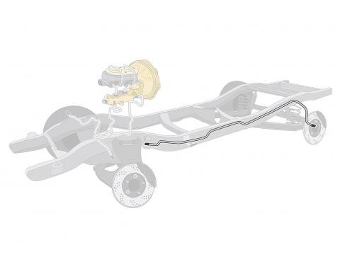 Right Stuff 1974-82 Chevrolet Corvette, Pre-Bent OE Steel Front To Rear Brake Line VIN7413