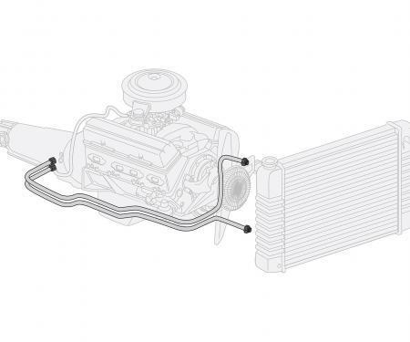 Right Stuff 1963-65 Chevrolet Corvette, Pre-Bent OE Steel Transmission Cooler Line VTC6301