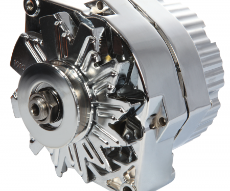 Proform Alternator, GM 73-86 with Internal Regulator, Machined Pulley, Chrome, 100% New 66445N