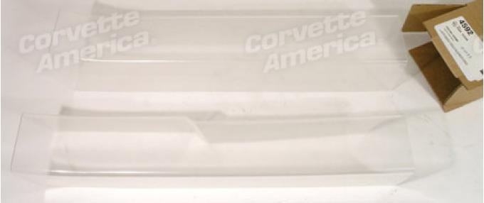 Corvette Sill Ease Protectors, Clear, Without Letters, 1988-1989