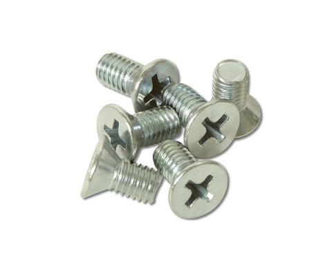 Corvette Door Lock Pivot Plate Screws, 6 Piece, 1956-1962