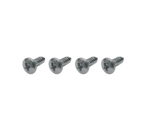 Corvette Rear License Bezel Screws, 4 Piece Set, 1963-1967