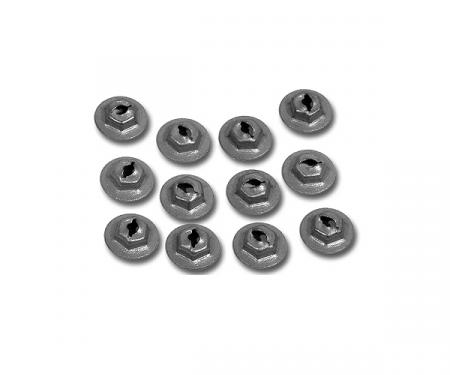 Redline Restomotive® 1967-1972 Chevrolet Corvette 12 Piece Hood Number Speed Nut Set