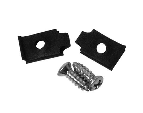 Corvette Dome Light Mount Screws/U-Nuts Set, 1963-1973