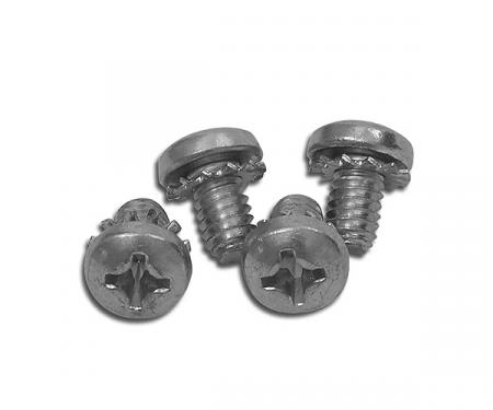 Corvette Convertible Top Rear Latch Retainer Screws, 4 Piece, 1963-1967