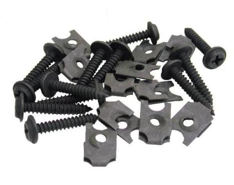 Corvette Grille Mount Screw & Nut Set, 24 Piece, 1973-1974