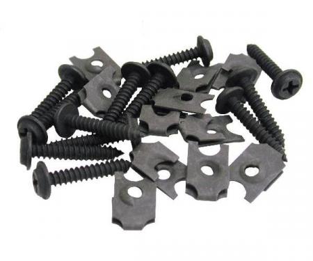 Corvette Grille Mount Screw & Nut Set, 24 Piece, 1973-1974