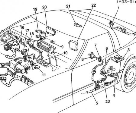 Corvette Door Ajar Indicator Retainer, 1985-1987