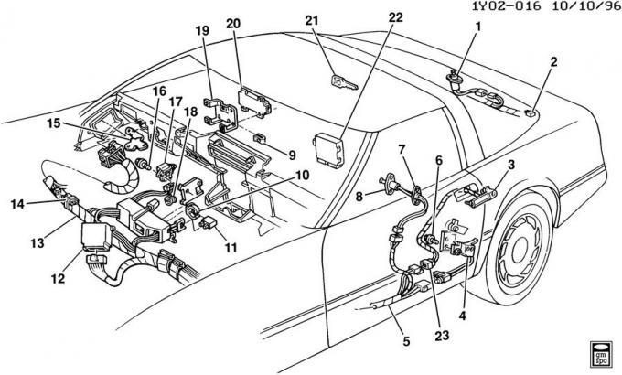 Corvette Door Ajar Indicator Retainer, 1985-1987