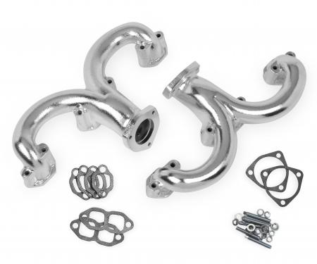 FlowTech Rams Horn Exhaust Manifolds, Chrome 11704-2FLT