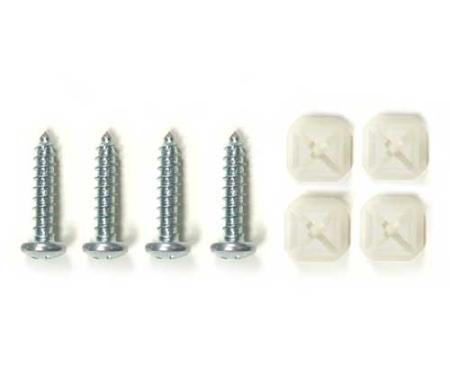 Redline Restomotive® 1968-1973 Chevrolet Corvette Rear License Bezel Screws & Nuts, 8 Piece