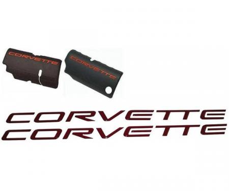 Corvette Fuel Rail 3D Lettering Kit, Magnetic Red, 1997-2004