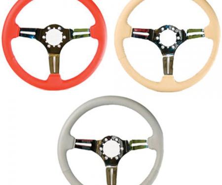 Premier Quality Products, Steering Wheel, Leather Wrapped, Split, Three Spoke| 59738 Corvette 1967-1982