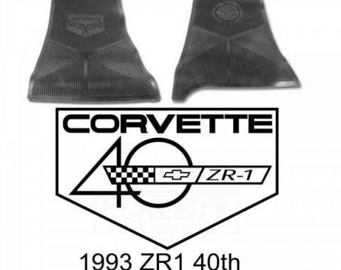 Legendary Auto Interiors Ltd Rubber Floor Mats, With 40th Anniversary Logo| Corvette ZR1, 1993