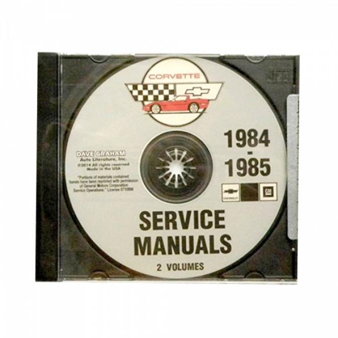 Corvette Factory Service Manual, PDF CD-ROM, 1984-1985