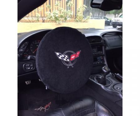 Seat Armour 1997-2004 Corvette Steering Wheel Cover, Black SWA100COR5