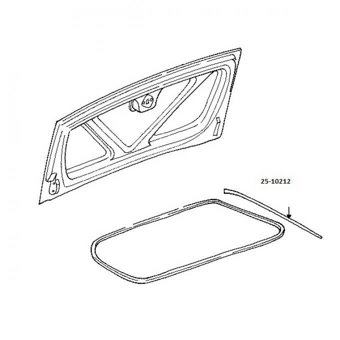 Corvette Weatherstrip, Trunk Side, Convertible/ Fixed Roof Coupe/Z06, Auxilary, Left/Right, 1998-2004
