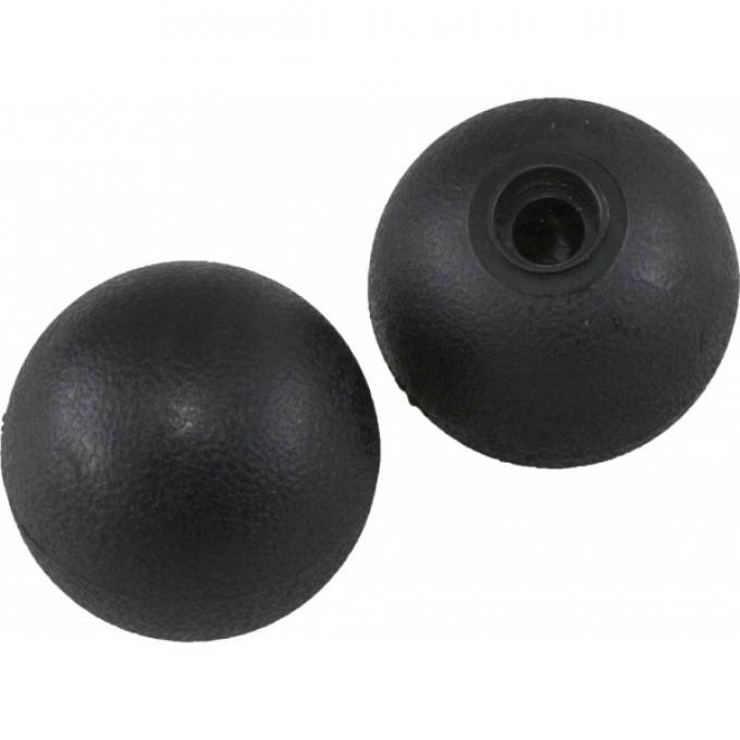 Corvette Seat Track Adjuster Knobs, Black, 1979-1982