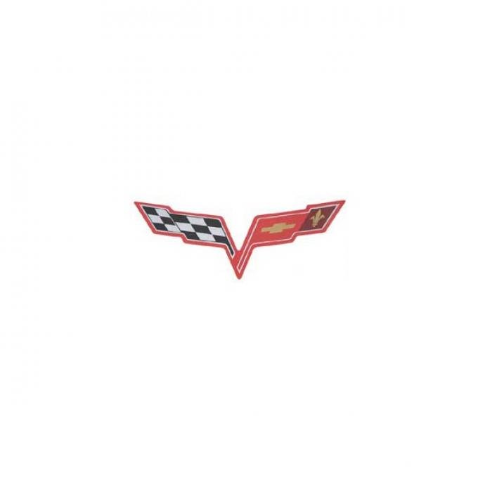 Corvette C6 Hood Insulation Pad Decal, Red