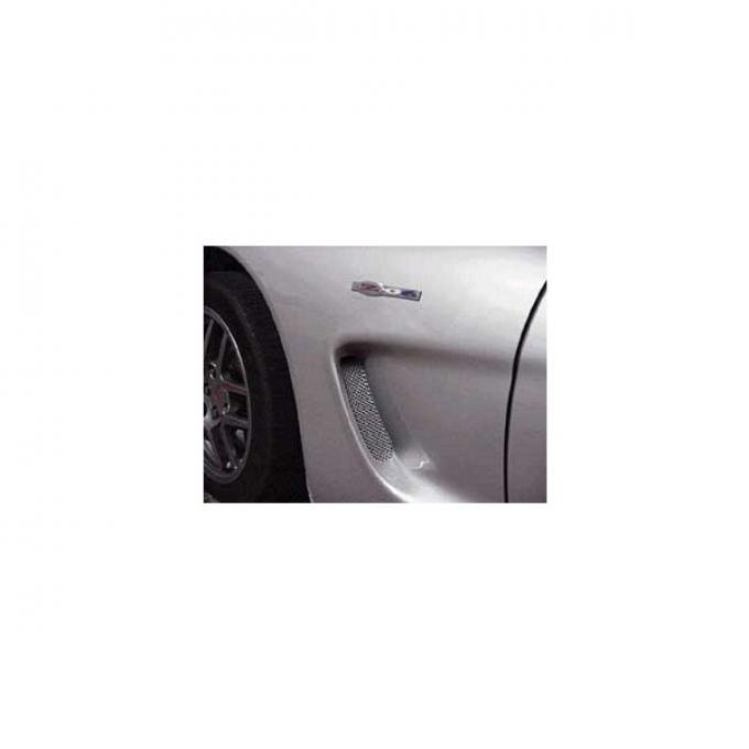 Corvette Side Fender Styling Screens, Chrome, 1997-2004