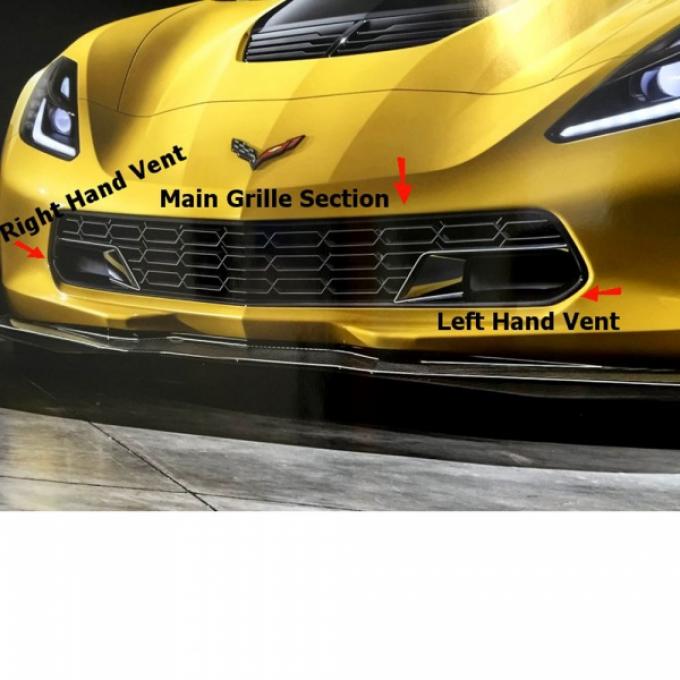 Corvette Z06 Front Grille, Solid Body Color, 2014-2017