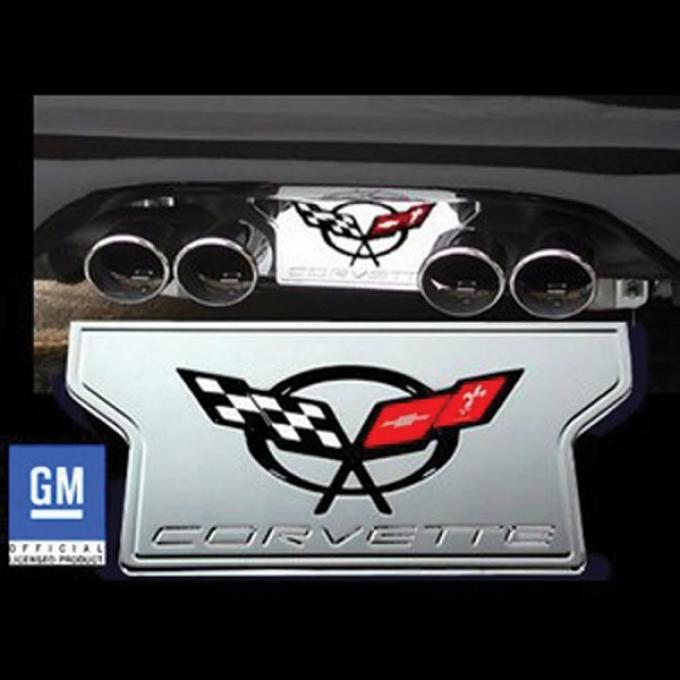 Corvette Exhaust Plate, C5 Chrome Billet, 1997-2004